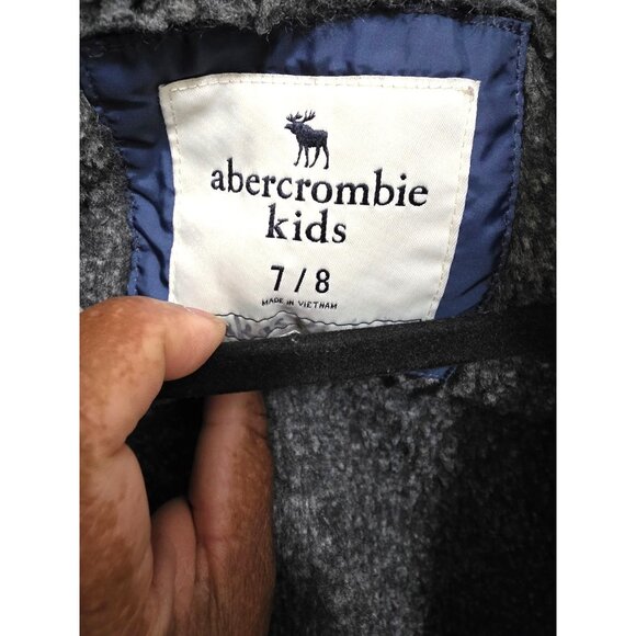 Abercrombie Kids Blue Gradient Puffer Jacket With Hood Size 7/8 - Picture 10 of 12